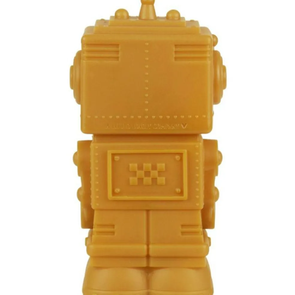 Petite veilleuse Robot jaune doré (13 cm)