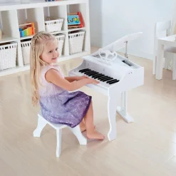 Piano à queue électronique Deluxe blanc