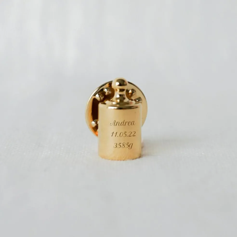 Pins Mon Petit Poids personnalisable (plaqué or jaune)