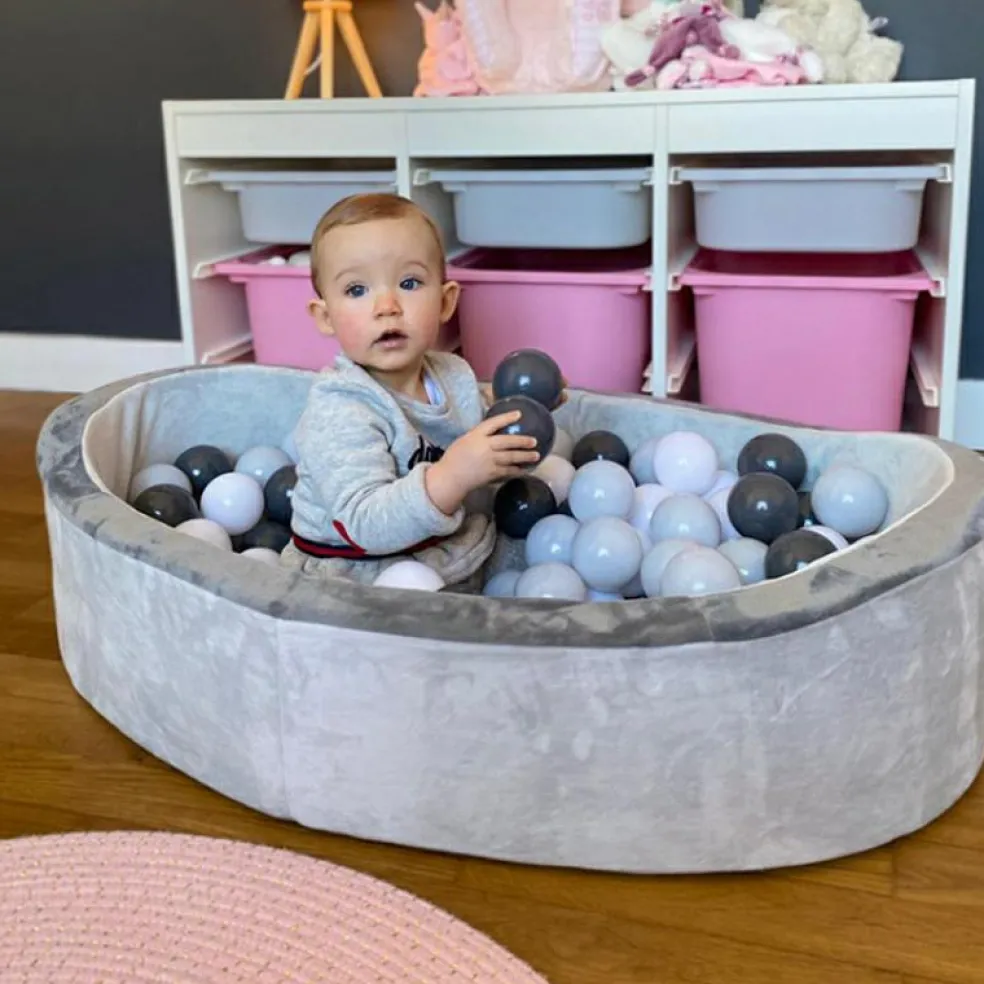 Piscine à balles grise