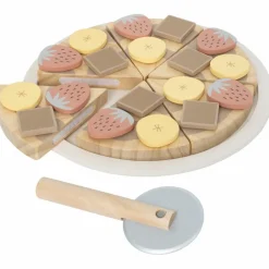 Pizza dessert en bois