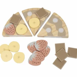 Pizza dessert en bois