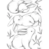 Planche de stickers 3 lapins