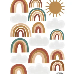 Planche de stickers A3 arc-en-ciel Cute Rainbows