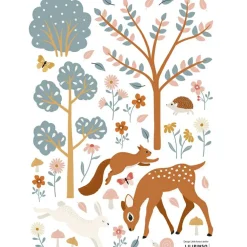 Planche de stickers A3 faon Woodland Animals