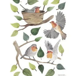 Planche de stickers A3 oiseau Queyran