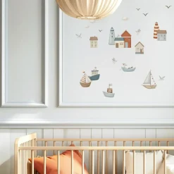 Planche de stickers A3 Village marins