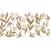 Planche de stickers Décor XL Fleurs et hirondelles