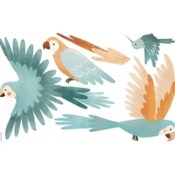 Planche de stickers Décor M Les perroquets