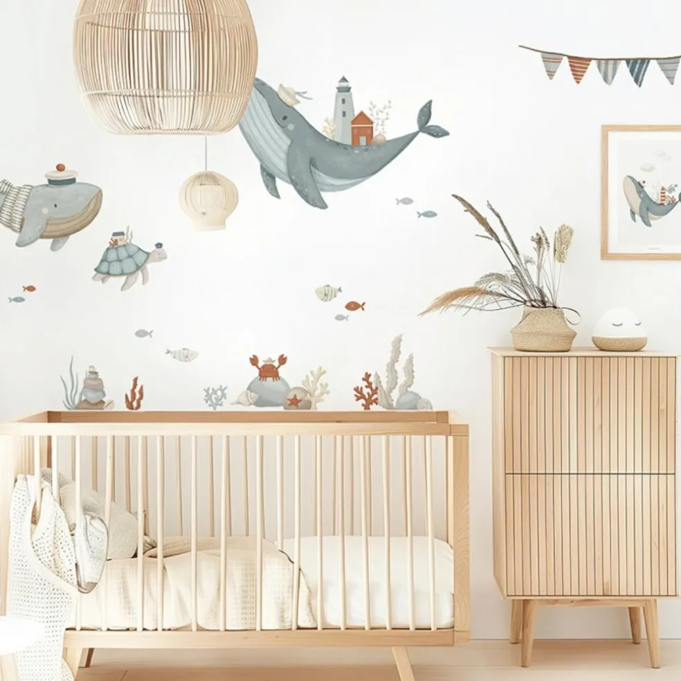 Planche de stickers Décor L Fonds marins