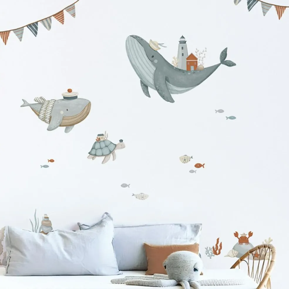 Planche de stickers Décor L Fonds marins