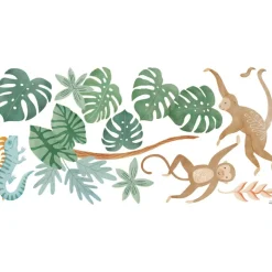 Planche de stickers Décor XL Singes et iguane