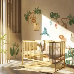 Planche de stickers Décor XL Singes et iguane