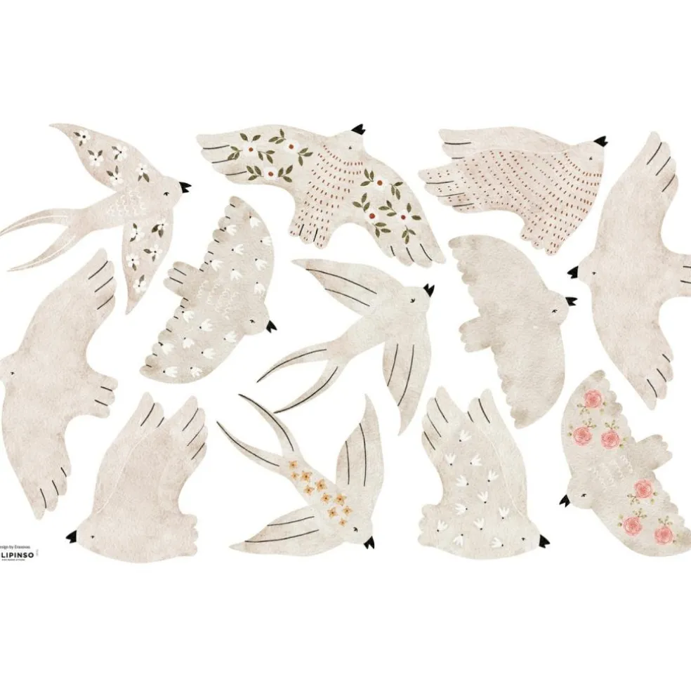 Planche de stickers Décor M Les hirondelles