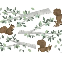 Planche de stickers L Ecureuils (64 x 90 cm)