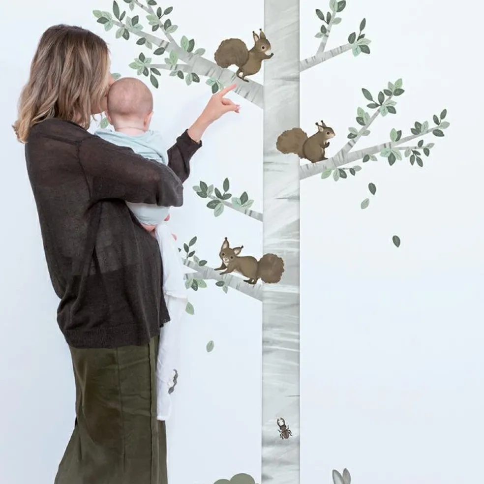 Planche de stickers L Ecureuils (64 x 90 cm)