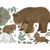 Planche de stickers L Famille Ours (64 x 90 cm)