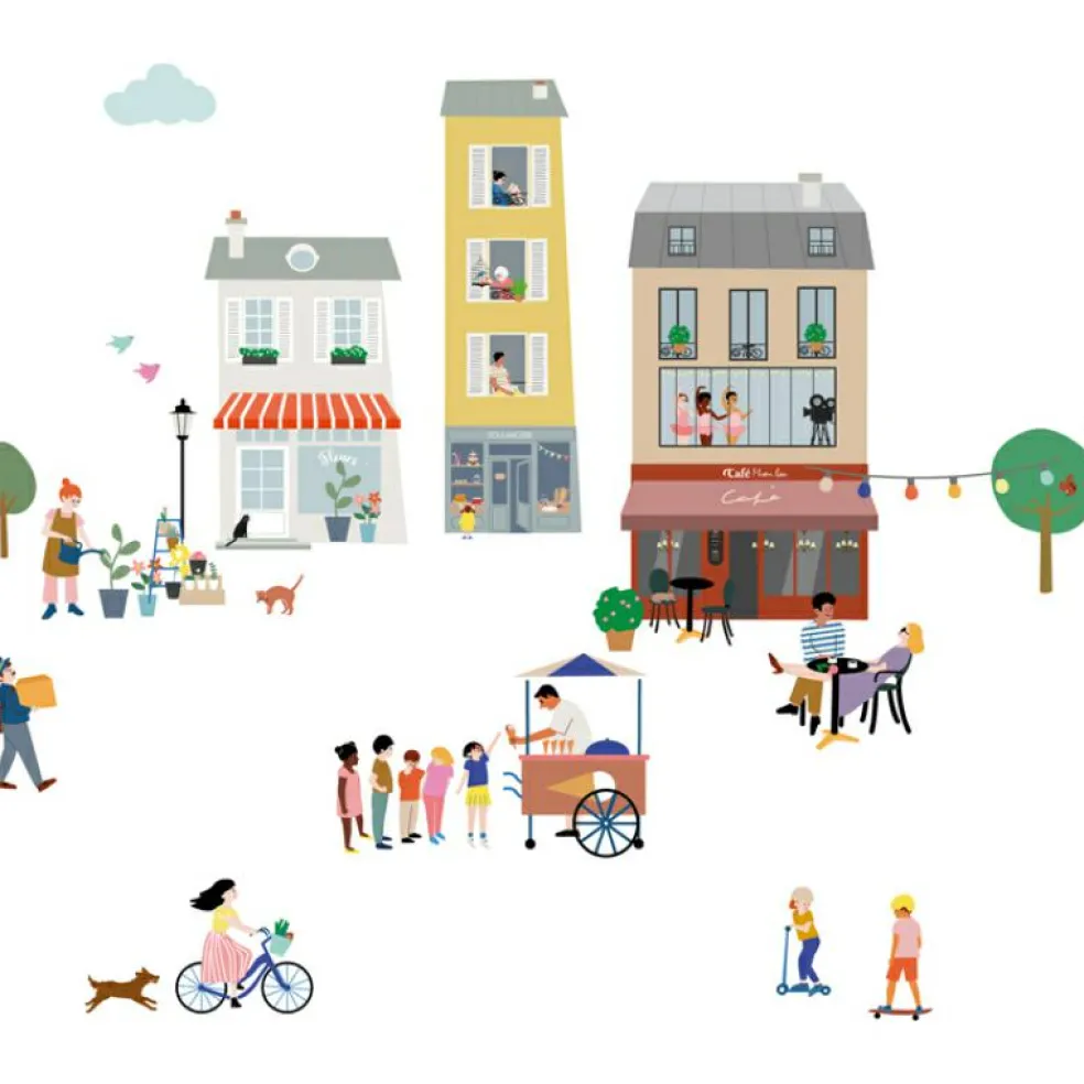 Planche easy stickers Mon village