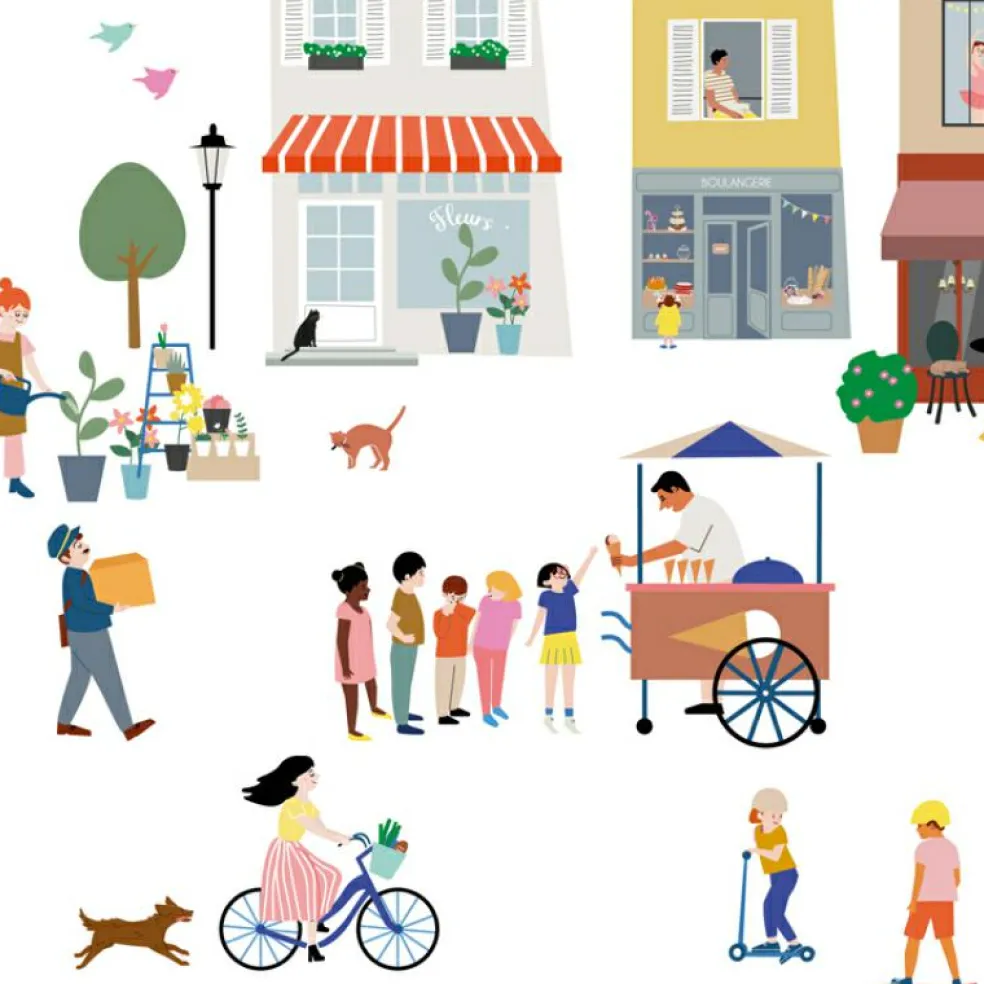 Planche easy stickers Mon village