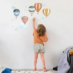 Planche easy stickers Montgolfière aquarelle