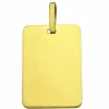 Plaque rectangulaire unie à graver 17 x 12 mm (or jaune 750°)