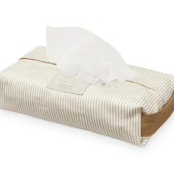 Pochette à lingettes rayures marron