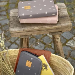 Pochette carnet de santé Casual Rayures rose