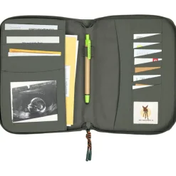 Pochette carnet de santé olive