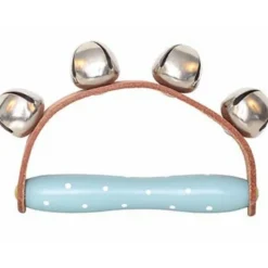 Poignée à grelots bleus