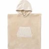 Poncho de bain à capuche bambou et gaze de coton galet (3-5 ans)