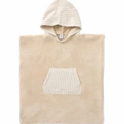 Poncho de bain à capuche bambou et gaze de coton galet (3-5 ans)