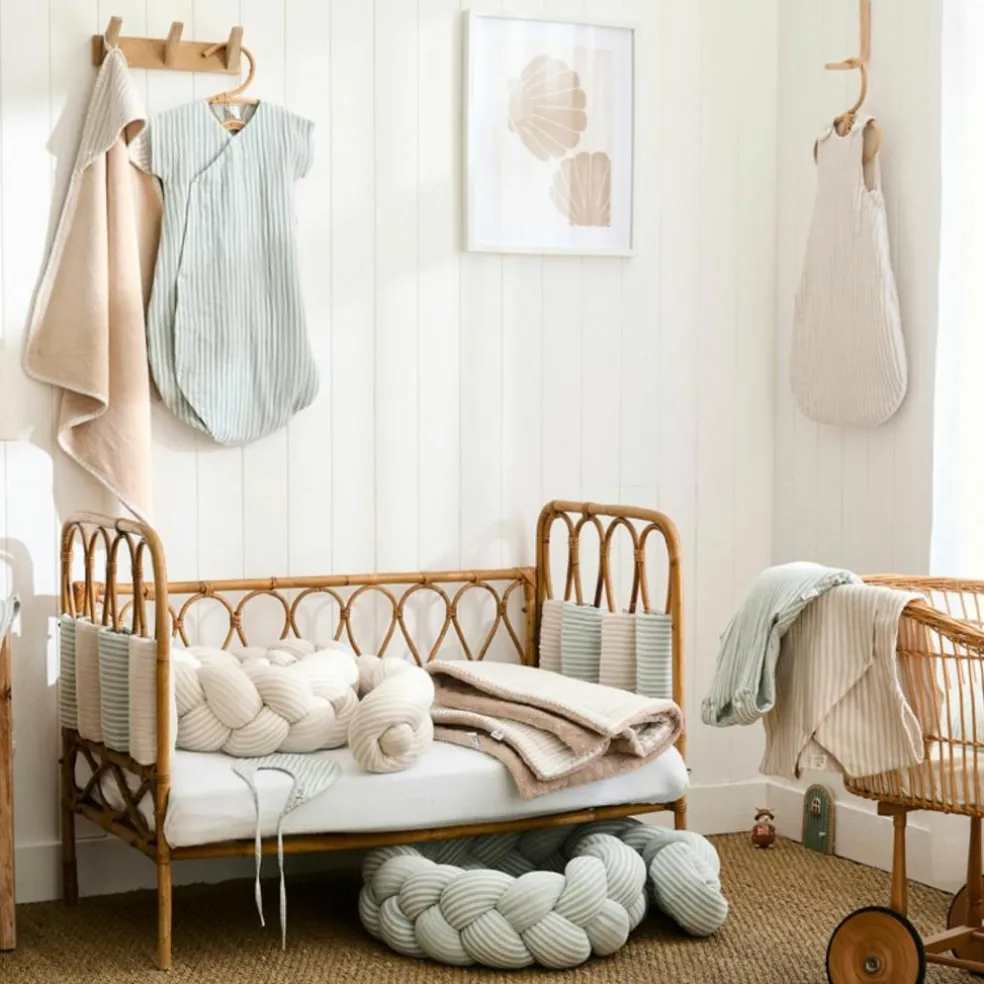 Poncho de bain à capuche bambou et gaze de coton galet (3-5 ans)