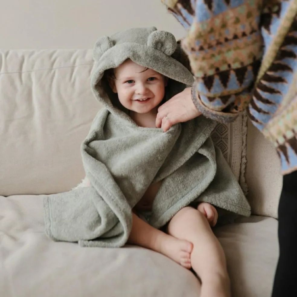 Poncho de bain Bear Moss (1-3 ans)