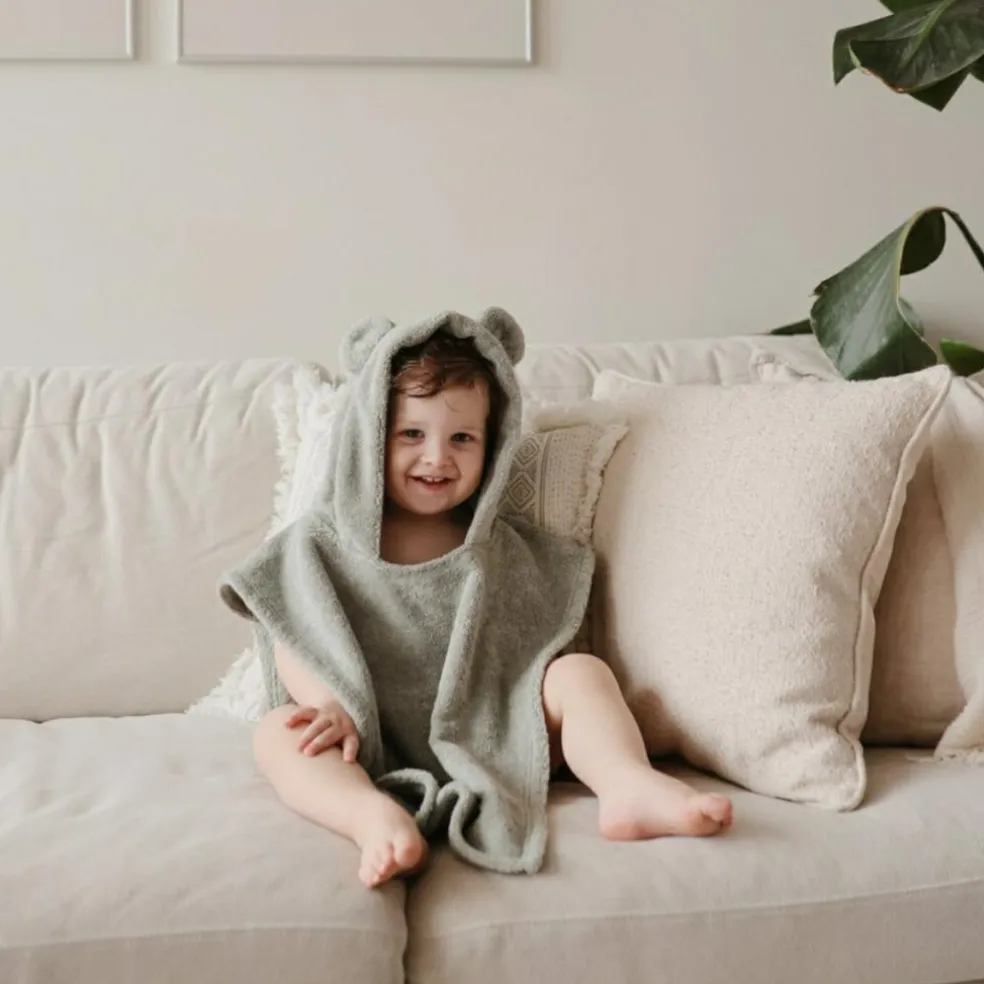 Poncho de bain Bear Moss (1-3 ans)