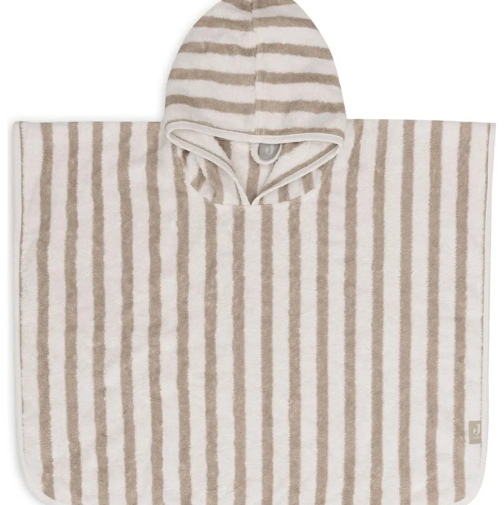 Poncho de bain en éponge Stripe Olive Green (1-4 ans)