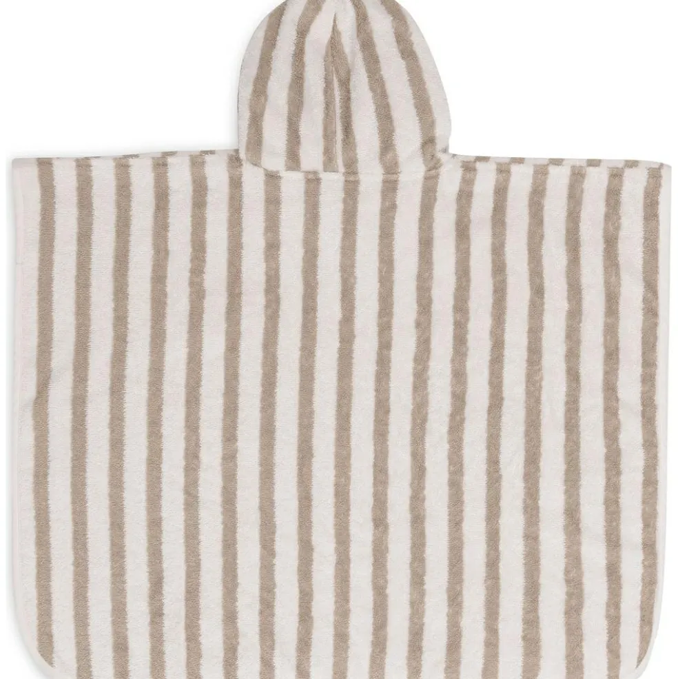 Poncho de bain en éponge Stripe Olive Green (1-4 ans)
