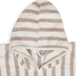 Poncho de bain en éponge Stripe Olive Green (1-4 ans)