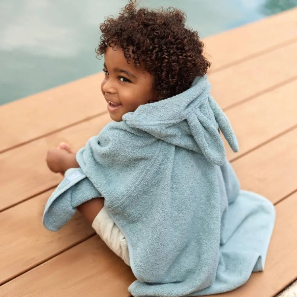 Poncho de bain lapin Sea Green (1-4 ans)