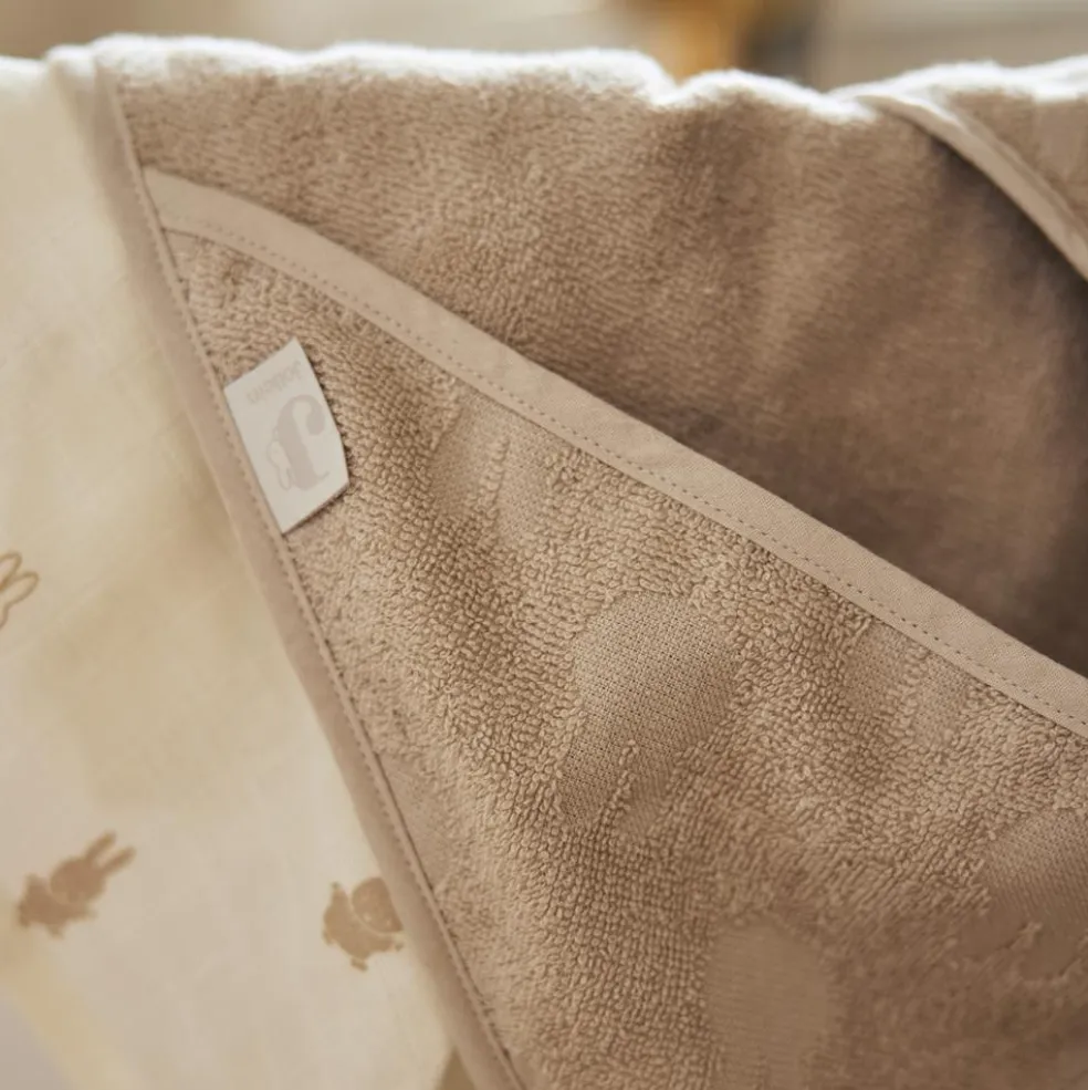 Poncho de bain Miffy Jacquard Nougat (1-4 ans)