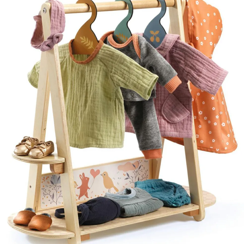 Portant à vêtement Pomea pour poupée