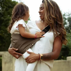 Porte bébé enfant en lin Brown