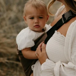 Porte bébé enfant en lin Brown