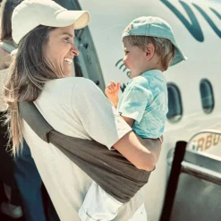 Porte bébé enfant en lin Brown