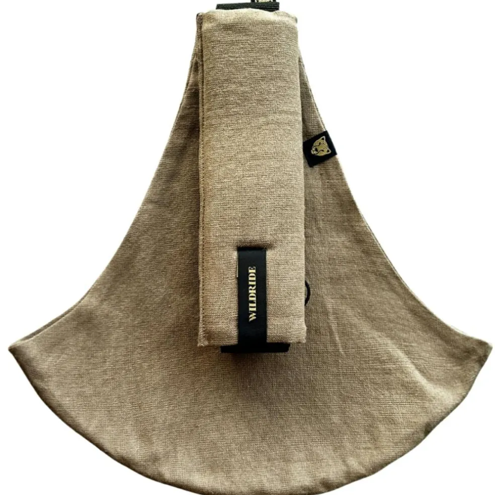 Porte bébé enfant en lin Camel