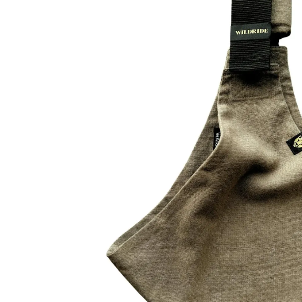 Porte bébé enfant en lin Camel