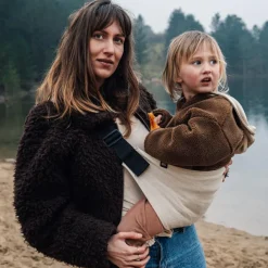 Porte bébé enfant en lin Sand