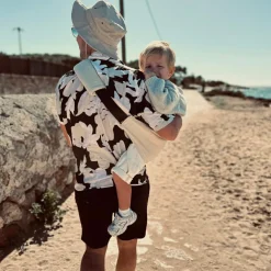Porte bébé enfant en lin Sand