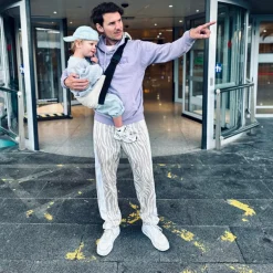 Porte bébé enfant en lin Sand