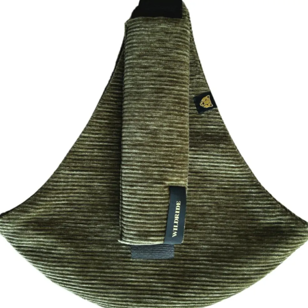 Porte bébé enfant en velours côtelé Olive Rib