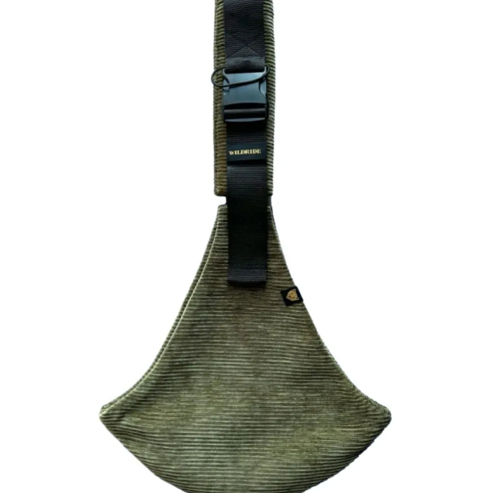 Porte bébé enfant en velours côtelé Olive Rib